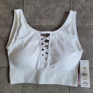 NWT Leg3nd Women's Sports Bra White Size S